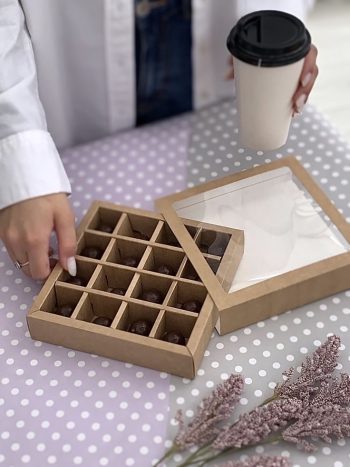 Упаковка под 16 конфет, крафт — изображение 2